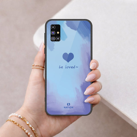 Samsung Galaxy M31s Cover - Onation Heart Series - HQ Ultra Shine Premium Infinity Glass Soft Silicon Borders Case