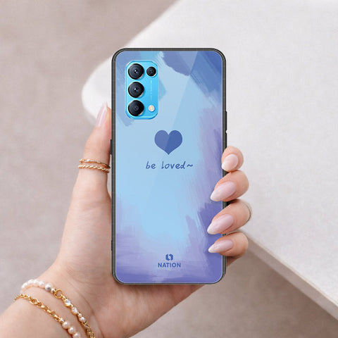 Oppo Reno 5 4G Cover - Onation Heart Series - HQ Ultra Shine Premium Infinity Glass Soft Silicon Borders Case