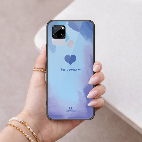 Realme C12 Cover - Onation Heart Series - HQ Ultra Shine Premium Infinity Glass Soft Silicon Borders Case