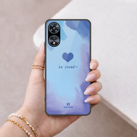 Oppo A58 4G Cover - Onation Heart Series - HQ Ultra Shine Premium Infinity Glass Soft Silicon Borders Case