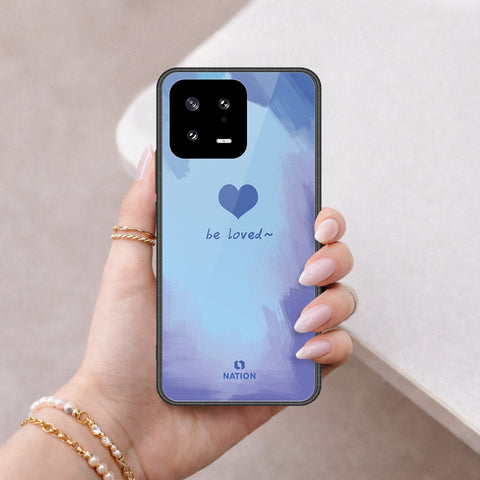 Xiaomi 13 Cover - Onation Heart Series - HQ Ultra Shine Premium Infinity Glass Soft Silicon Borders Case