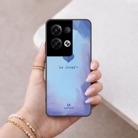 Oppo Reno 8 Pro  Cover - Onation Heart Series - HQ Ultra Shine Premium Infinity Glass Soft Silicon Borders Case