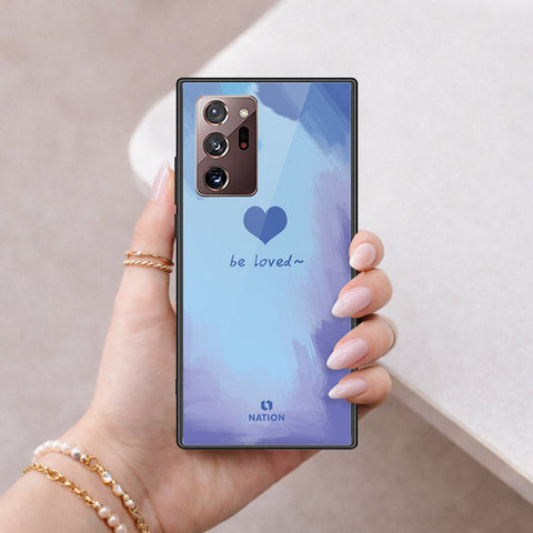 Samsung Galaxy Note 20 Ultra Cover - Onation Heart Series - HQ Ultra Shine Premium Infinity Glass Soft Silicon Borders Case