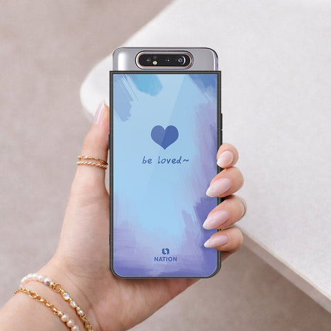 Samsung Galaxy A80 Cover - Onation Heart Series - HQ Ultra Shine Premium Infinity Glass Soft Silicon Borders Case