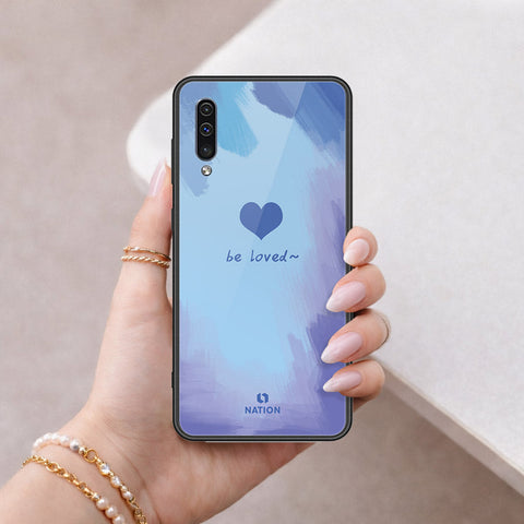 Samsung Galaxy A50 Cover - Onation Heart Series - HQ Ultra Shine Premium Infinity Glass Soft Silicon Borders Case