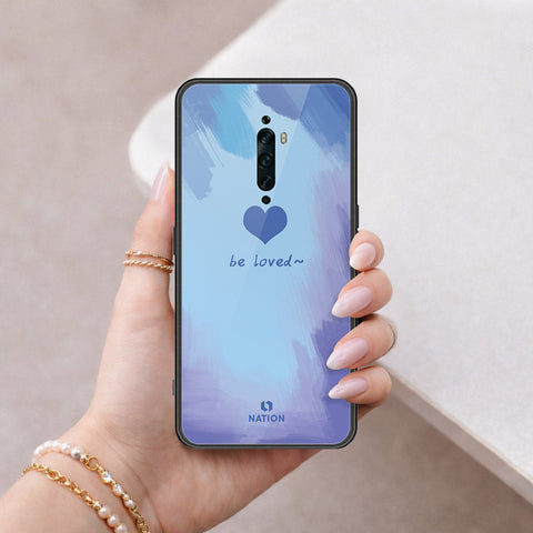 Oppo Reno 2F Cover - Onation Heart Series - HQ Ultra Shine Premium Infinity Glass Soft Silicon Borders Case