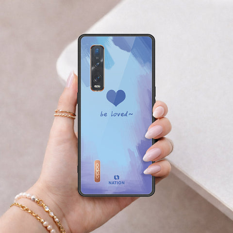 Oppo Find X2 Pro Cover - Onation Heart Series - HQ Ultra Shine Premium Infinity Glass Soft Silicon Borders Case