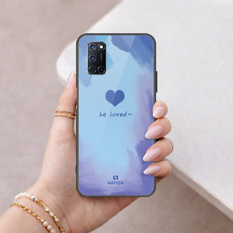 Oppo A52 Cover - Onation Heart Series - HQ Ultra Shine Premium Infinity Glass Soft Silicon Borders Case