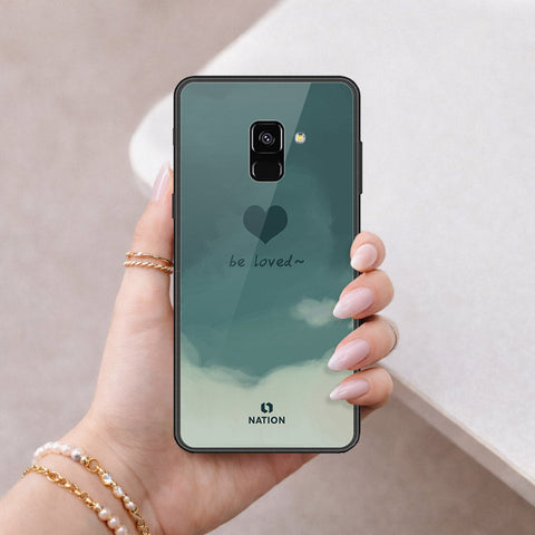 Samsung Galaxy A8 2018 Cover - Onation Heart Series - HQ Ultra Shine Premium Infinity Glass Soft Silicon Borders Case
