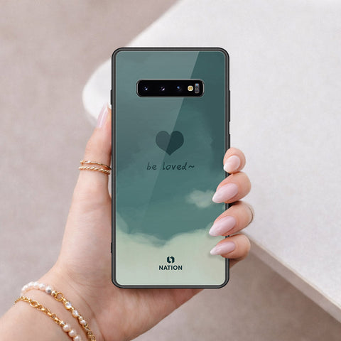 Samsung Galaxy S10 Plus Cover - Onation Heart Series - HQ Ultra Shine Premium Infinity Glass Soft Silicon Borders Case