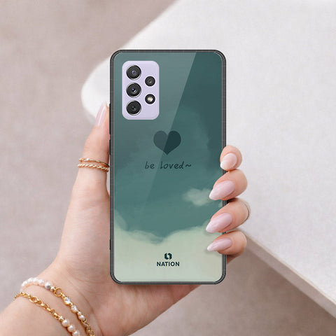 Samsung Galaxy A72 Cover - Onation Heart Series - HQ Ultra Shine Premium Infinity Glass Soft Silicon Borders Case