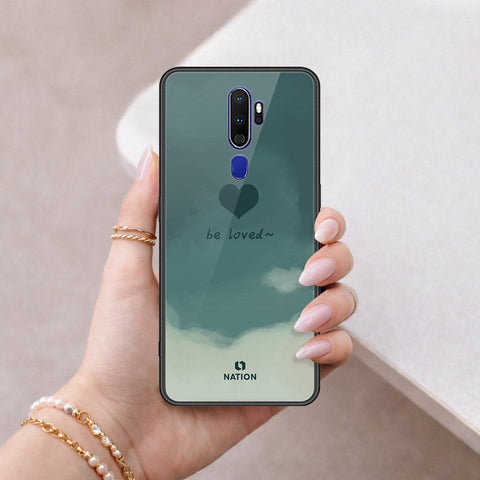 Oppo A9 2020 Cover - Onation Heart Series - HQ Ultra Shine Premium Infinity Glass Soft Silicon Borders Case