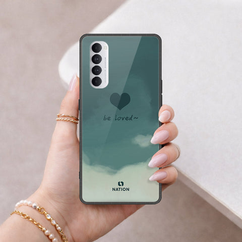 Oppo Reno 4 Pro Cover - Onation Heart Series - HQ Ultra Shine Premium Infinity Glass Soft Silicon Borders Case