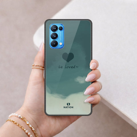 Oppo Reno 5 Pro 5G Cover - Onation Heart Series - HQ Ultra Shine Premium Infinity Glass Soft Silicon Borders Case