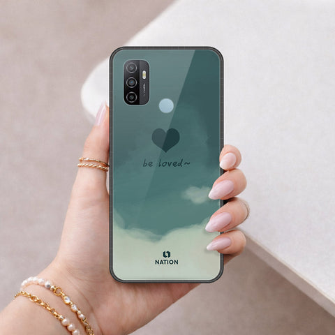 Oppo A53 Cover - Onation Heart Series - HQ Ultra Shine Premium Infinity Glass Soft Silicon Borders Case