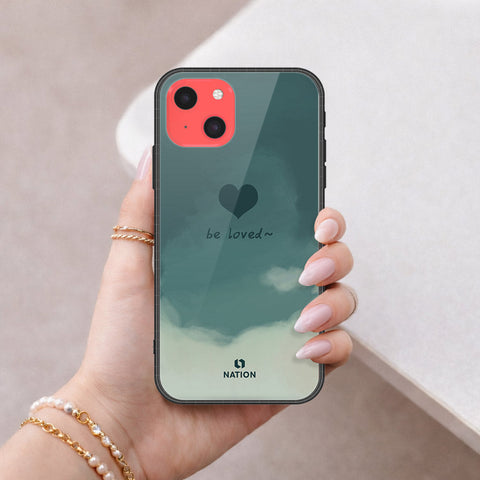 iPhone 13 Mini Cover - Onation Heart Series - HQ Ultra Shine Premium Infinity Glass Soft Silicon Borders Case