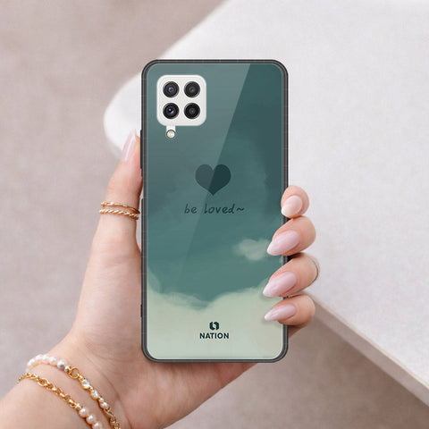 Samsung Galaxy M32 Cover - Onation Heart Series - HQ Ultra Shine Premium Infinity Glass Soft Silicon Borders Case