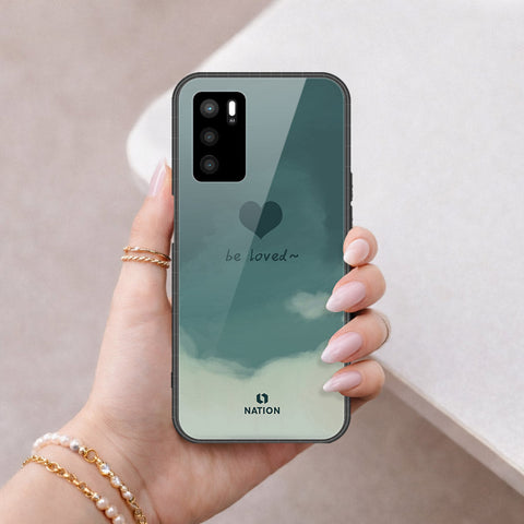 Oppo A16 Cover - Onation Heart Series - HQ Ultra Shine Premium Infinity Glass Soft Silicon Borders Case