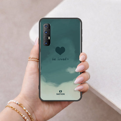 Oppo Reno 3 Pro Cover - Onation Heart Series - HQ Ultra Shine Premium Infinity Glass Soft Silicon Borders Case