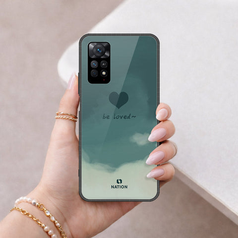 Xiaomi Redmi Note 11E Pro Cover - Onation Heart Series - HQ Ultra Shine Premium Infinity Glass Soft Silicon Borders Case