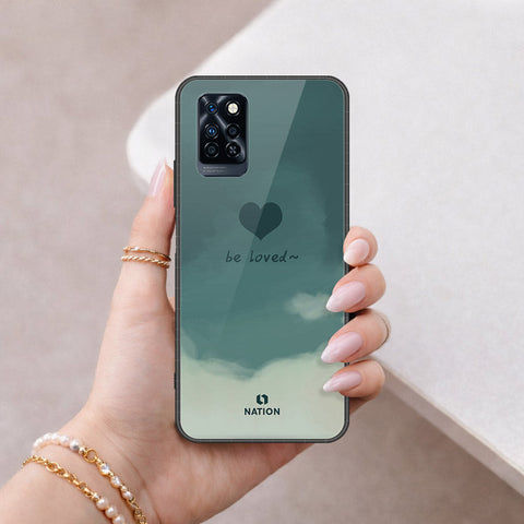 Infinix Note 10 Pro Cover - Onation Heart Series - HQ Ultra Shine Premium Infinity Glass Soft Silicon Borders Case