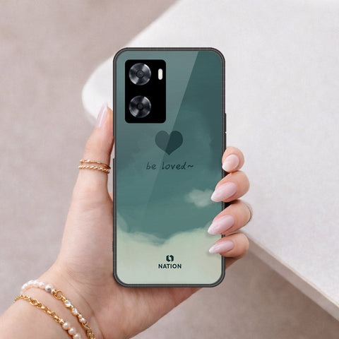 Oppo A77s Cover - Onation Heart Series - HQ Ultra Shine Premium Infinity Glass Soft Silicon Borders Case