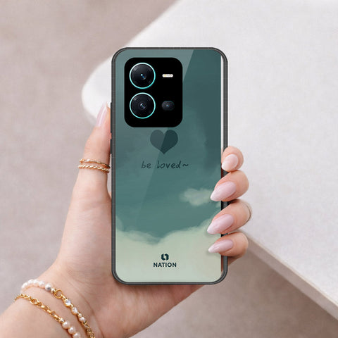 Vivo V25 5G Cover - Onation Heart Series - HQ Ultra Shine Premium Infinity Glass Soft Silicon Borders Case