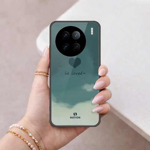 Vivo X90 Pro Cover - Onation Heart Series - HQ Ultra Shine Premium Infinity Glass Soft Silicon Borders Case