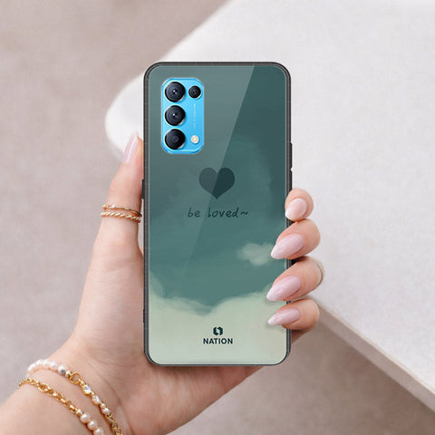 Oppo Reno 5 4G Cover - Onation Heart Series - HQ Ultra Shine Premium Infinity Glass Soft Silicon Borders Case