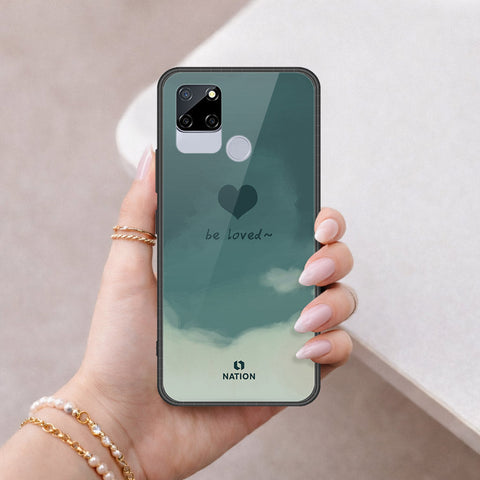 Realme C12 Cover - Onation Heart Series - HQ Ultra Shine Premium Infinity Glass Soft Silicon Borders Case