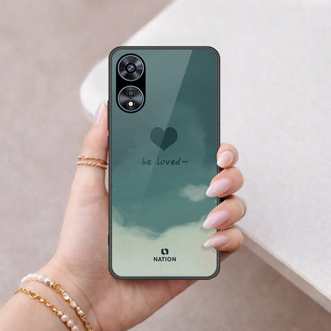 Oppo A78 4G Cover - Onation Heart Series - HQ Ultra Shine Premium Infinity Glass Soft Silicon Borders Case