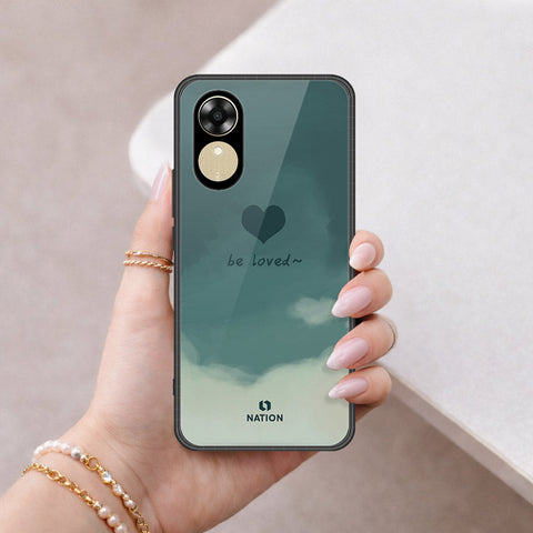 Oppo A17k Cover - Onation Heart Series - HQ Ultra Shine Premium Infinity Glass Soft Silicon Borders Case