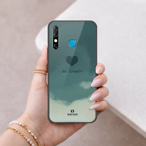 Infinix Hot 8 Cover - Onation Heart Series - HQ Ultra Shine Premium Infinity Glass Soft Silicon Borders Case
