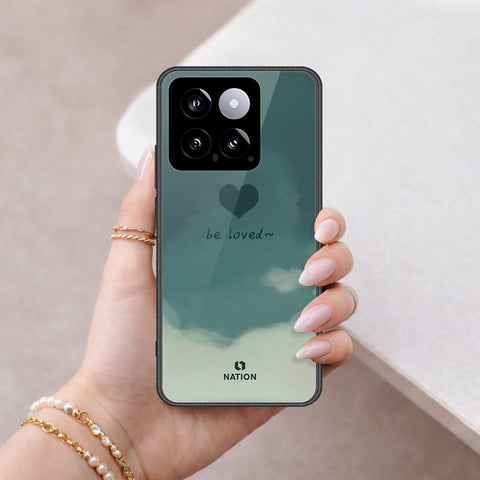Xiaomi 14 Cover - Onation Heart Series - HQ Ultra Shine Premium Infinity Glass Soft Silicon Borders Case