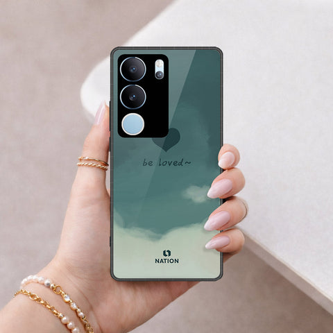 Vivo V29 Cover - Onation Heart Series - HQ Ultra Shine Premium Infinity Glass Soft Silicon Borders Case
