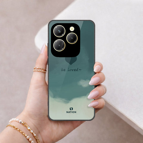 Infinix Hot 40 Pro Cover - Onation Heart Series - HQ Ultra Shine Premium Infinity Glass Soft Silicon Borders Case