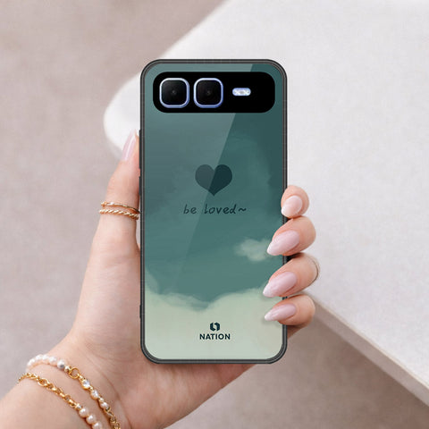 Infinix Smart 10 Plus Cover - Onation Heart Series - HQ Ultra Shine Premium Infinity Glass Soft Silicon Borders Case