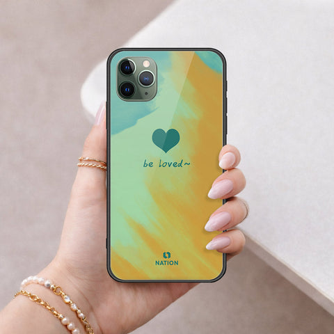 iPhone 11 Pro - Onation Heart Series - HQ Ultra Shine Premium Infinity Glass Soft Silicon Borders Case
