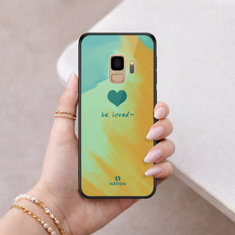 Samsung Galaxy S9 Cover - Onation Heart Series - HQ Ultra Shine Premium Infinity Glass Soft Silicon Borders Case