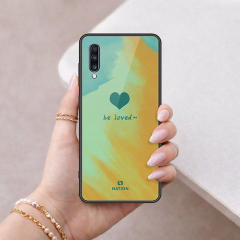 Samsung Galaxy A70s Cover - Onation Heart Series - HQ Ultra Shine Premium Infinity Glass Soft Silicon Borders Case
