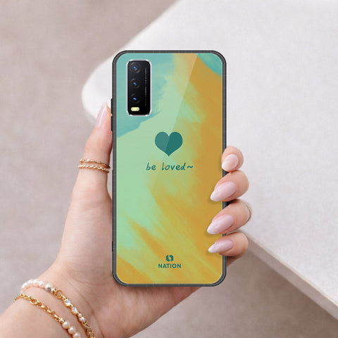 Vivo Y12s Cover - Onation Heart Series - HQ Ultra Shine Premium Infinity Glass Soft Silicon Borders Case