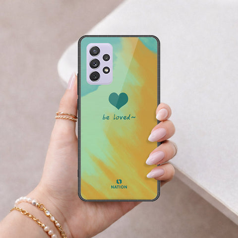 Samsung Galaxy A72 Cover - Onation Heart Series - HQ Ultra Shine Premium Infinity Glass Soft Silicon Borders Case