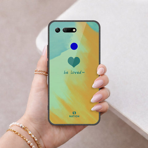 Huawei Honor View 20 Cover - Onation Heart Series - HQ Ultra Shine Premium Infinity Glass Soft Silicon Borders Case