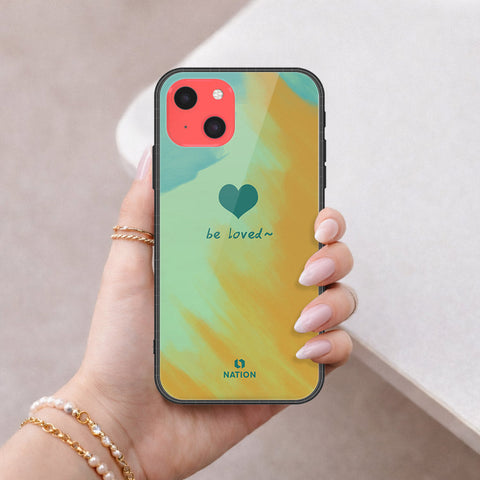 iPhone 13 Mini Cover - Onation Heart Series - HQ Ultra Shine Premium Infinity Glass Soft Silicon Borders Case