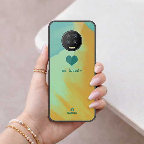 Infinix Note 7 Cover - Onation Heart Series - HQ Ultra Shine Premium Infinity Glass Soft Silicon Borders Case