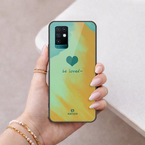 Infinix Note 10 Cover - Onation Heart Series - HQ Ultra Shine Premium Infinity Glass Soft Silicon Borders Case