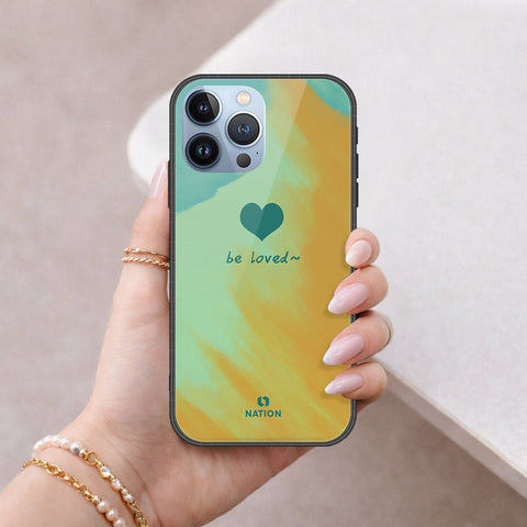 iPhone 14 Pro Max Cover - Onation Heart Series - HQ Ultra Shine Premium Infinity Glass Soft Silicon Borders Case