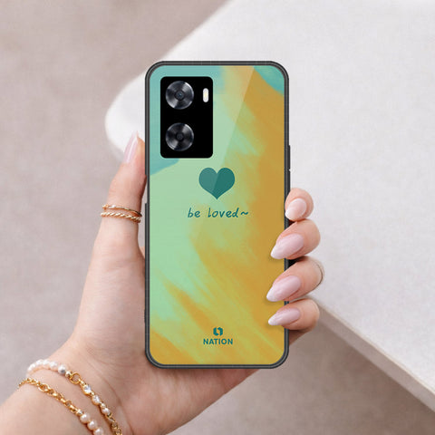 Oppo A77s Cover - Onation Heart Series - HQ Ultra Shine Premium Infinity Glass Soft Silicon Borders Case