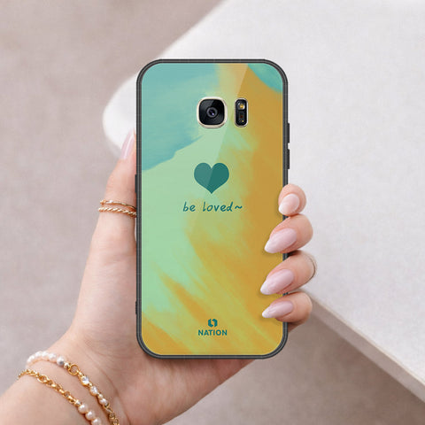 Samsung Galaxy S7 Cover - Onation Heart Series - HQ Ultra Shine Premium Infinity Glass Soft Silicon Borders Case