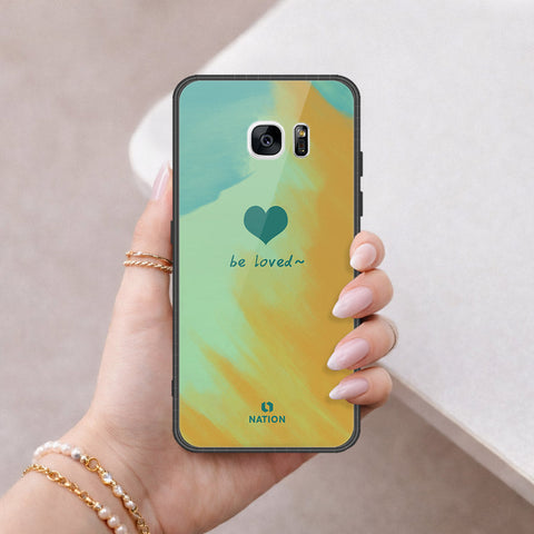 Samsung Galaxy S7 Edge Cover - Onation Heart Series - HQ Ultra Shine Premium Infinity Glass Soft Silicon Borders Case